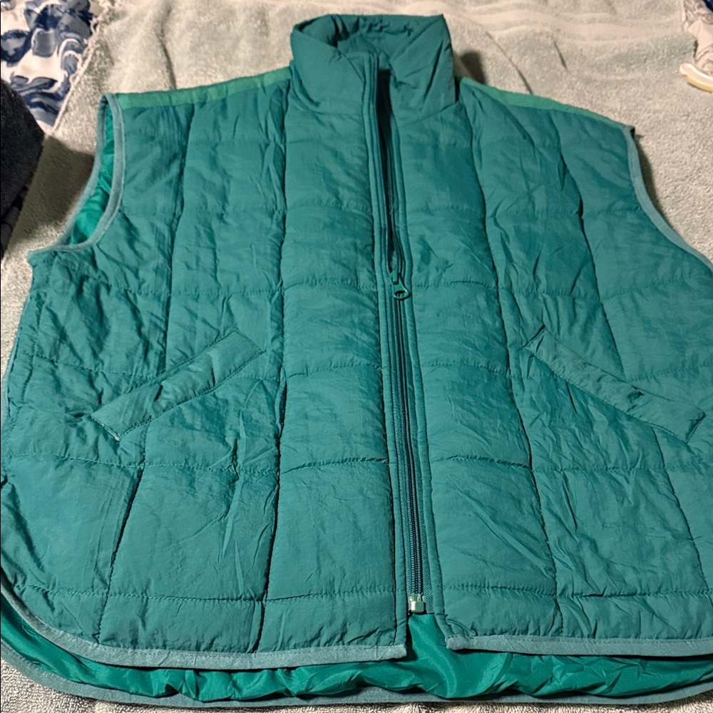 Teal Quilted Puffer Vest